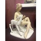 Фарфоровая фигура (статуэтка) Обнаженная девушка с оленёнком. Валендорф. Много лотов с рубля