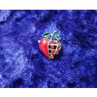 Детская брошь, значок яблочко. Металл, эмаль . времён СССР