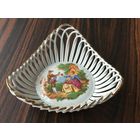 Винтажная конфетница, фарфор, лепка, позолота, красота и изящество