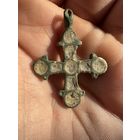 Крестик нательный Киевского типа с Эмалями