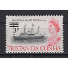 Тристан да Кунья /Tristan da Cunha 1971** Корабль Королевская яхта Британия Новый номинал Елизавета II