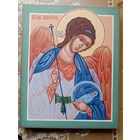 Рукописная икона "Св. ангел хранитель",  20х25см.  яичная темпера, левкас. торг