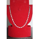 Голубые, пластиковые бусы, двойная длина 21,5 см.