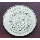 Гибралтар 25 новых пенсов, 1977 25 лет правлению Королевы Елизаветы II