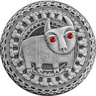 ТОРГИ. Серебро. Цялец. 2009  (Taurus. 2009) , Телец . 2009 год .  Серебро , 20 рублей . Знаки Зодиака . Гороскоп. Гараскоп .