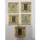 Нотгельды 25-25-50-50-75 пфеннигов 1922 год. Альтона. Веймарская республика - 2201