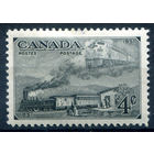 Британские колонии - Канада - 1951г. - 100 лет маркам Канады, поезд, 4 с - 1 марка - MH [Mi 266]. #3-WB-100-A-2