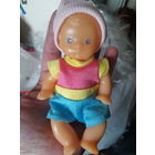 Пупс. Рельефные волосы. СССР.  На резинках.