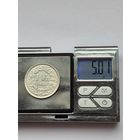 1 франк 1945 года. Швейцария, Швейцарская конфедерация (1917 - 1967). Серебро 835. Монета не чищена. H45623.