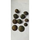 Лот номерных пуговиц 1,  4, 5, 11, 34