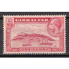 130.BrK. Великобритания. Колонии. Гибралтар. Скала. Георг V. 1P. 1931 г. Mi.#96A.