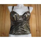 Бюстье-корсет шикарного золотисто-черного цвета, 85С