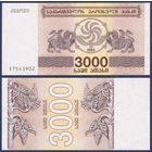 Грузия, 3000 купонов 1993 г., P-45, UNC