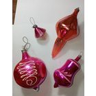 Ёлочная игрушки , Юла  4 штуки . СССР . С рубля