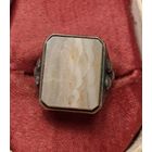 Кольцо ссср натуральный камень клеймоисо звездой распродажа коллекции