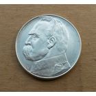 Польша, 10 злотых 1935 г., серебро 0.750, Юзеф Пилсудский