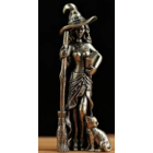 Статуэтка Ведьмочка с котом Бронза