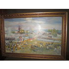 Картина Бородинская битва картон,масло.90-е года.