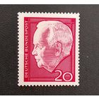 Марка Германия 1964 год Генрих Любке