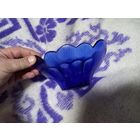 Конфетница, фруктовница, салатник СССР. Синее стекло 20 см. разумный торг