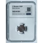 1 пенни 1909 Финляндия ms 64 BN красивая медь!