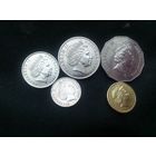 5 монет АВСТРАЛИЯ, 2 доллара 1999 , 50 центов 1998 Elizabeth II *Discovery of Bass Strait*,20 центов 2000,10 центов 1999, 5 центов 1999
