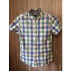 Стильная рубашка на 46-48 размер, хлопок. Цвет серо-зеленый. Состояние отличное, надевали пару раз, большая. Длина 71 см, ПОгруди 50 см. Хороший магазинный вариант, не рыночный.