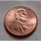 1 цент, США 2016, 2016 D, AU