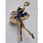 Брошь Балерина. Платье. Эмаль.
