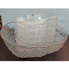 Набор винтажных розеток 6 штук и одно большое блюдо для фруктов . Размеры глубина 4 см ширина 13см 6 штук . глубина 7см ширина 24см 1 штука