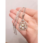 Винтажный ретро кулон со стразами, сталь