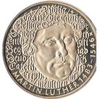 Германия 5 марок, 1983 500 лет со дня рождения Мартина Лютера UNC