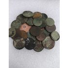 Лот убитых медяков РИ (25 штук), с рубля