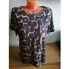 Футболка в коричневых тонах.Размер 54(замеры ниже)