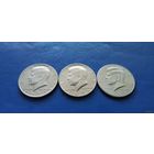 50 центов (1/2 доллара) 1972,1974 и 1993 год США ( Состояние на фото)