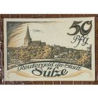 Нотгельд 50 пфеннигов 1922 год. Зюльце. Веймарская республика