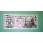 Банкнота 10 песо Мексика 1972 г.