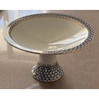 Конфетница . Кобальтовая сетка , фарфор , золочение . ЛФЗ