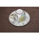 Чайная пара "Одуванчики", ЛФЗ, ручная роспись, художник Блак Л. К., времён СССР, без сколов и трещин.