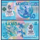 Самоа, 10 тала 2019 г, P-W45 (PG, полимер, памятная - XVI Тихоокеанские игры), UNC