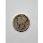 США, 10 центов - Mercury Dime, 1918D  серебро