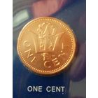 22. Распродажа. Барбадос 1 цент 1974 г. Редкая!!! Тираж 3 708! Из набора. ВUNC