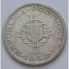 Ангола 10 эскудо 1952 года Серебро