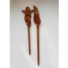 Шпилька, заколка для волос из дуба Ангел, Крыло Цена за 1