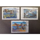 СССР. 1990 год. Фауна. Птицы. Утки (3 марки)