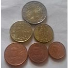 Набор евро монет Франция 2011 г. (1, 2, 5, 10, 20 евроцентов, 2 евро)
