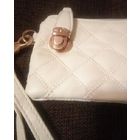 Небольшой клатч-косметичка молочного цвета,19х10см