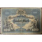Банкнота 100 марок 1911 год. Вюртемберг. Германская империя
