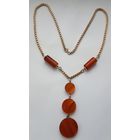 Колье (бусы). Сотуар. Длина цепочки 60 см, плюс кулон 10 см