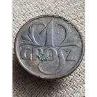 Распродажа - 1 грош 1928г.,Польша,Вторая Республика